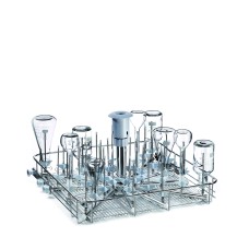 Upper level jetrack trolley for narrow neck glassware LM40S